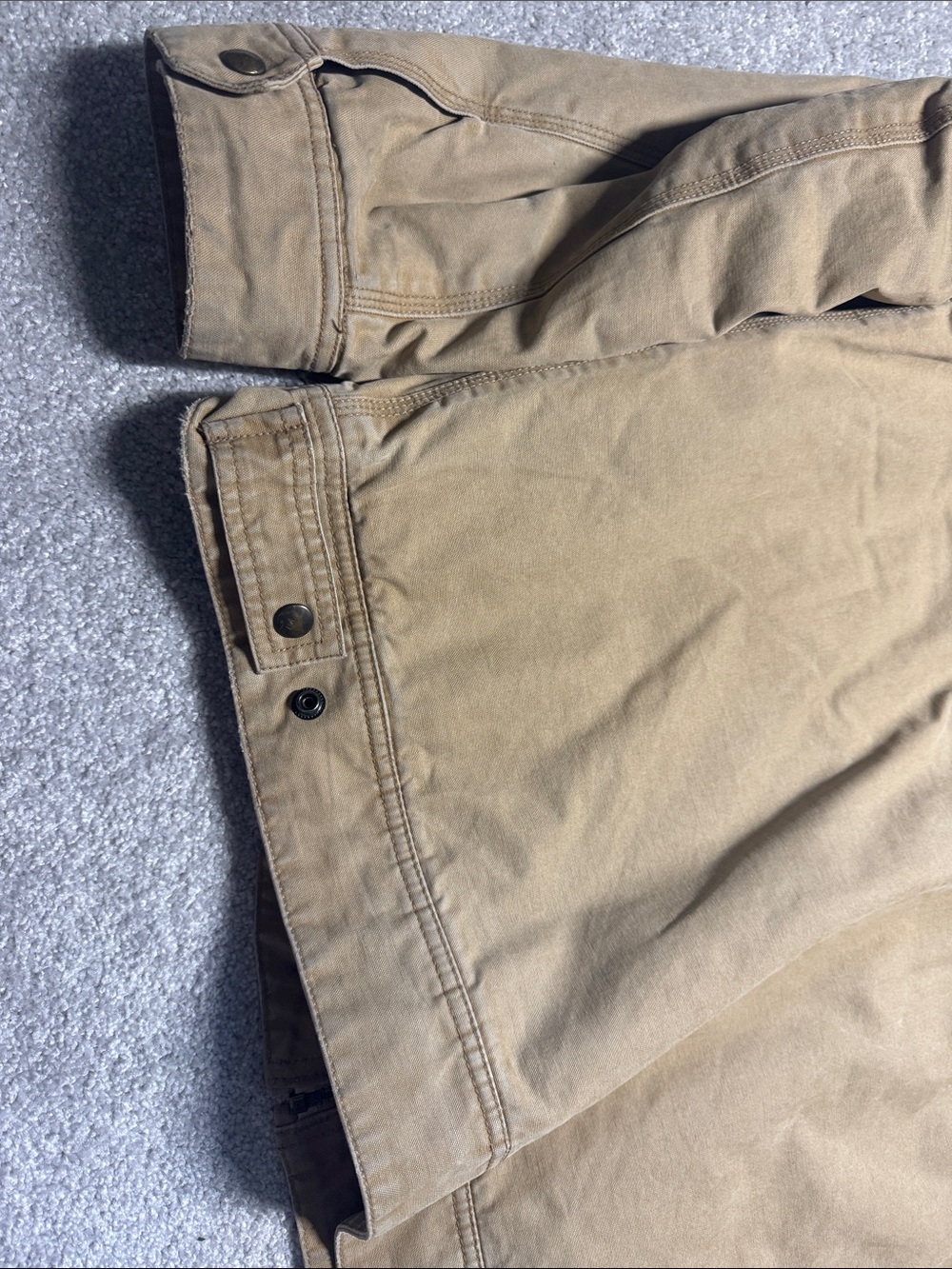 AMERICAN EAGLE MENS XL KHAKI CANVAS CHORE FIELD JACKET COAT CORDUROY COLLAR WORK - Picture 6 of 17
